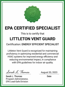 EPA certified environmental specialist for safe indoor air quality