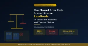 Colorado landlord facing legal liability from neglected dryer vent in rental property