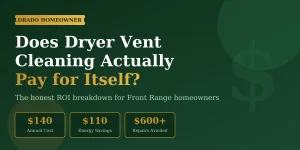Colorado homeowner calculating dryer vent cleaning ROI with energy and repair savings